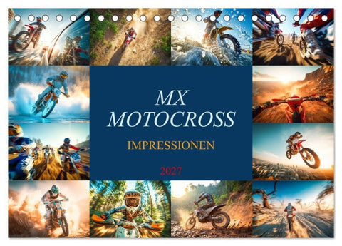 MX - Motocross - Impressionen (Tischkalender 2027 DIN A5 quer), CALVENDO Monatskalender
