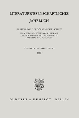 Literaturwissenschaftliches Jahrbuch.