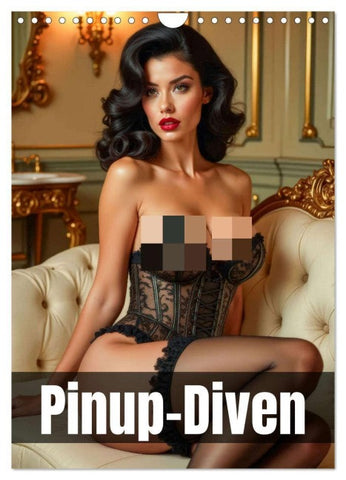 Pinup-Diven (Wandkalender 2026 DIN A4 hoch), CALVENDO Monatskalender