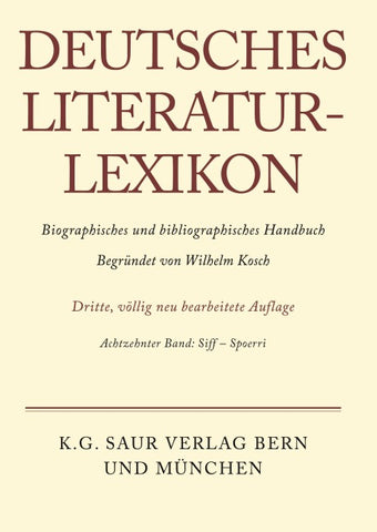 Deutsches Literatur-Lexikon / Siff - Spoerri