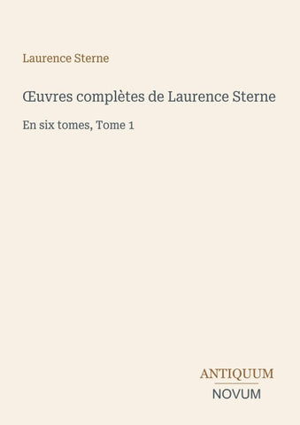 ¿uvres complètes de Laurence Sterne