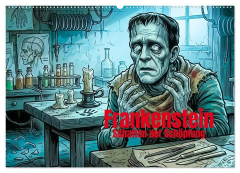 Frankenstein — Schatten der Schöpfung (Wandkalender 2027 DIN A2 quer), CALVENDO Monatskalender