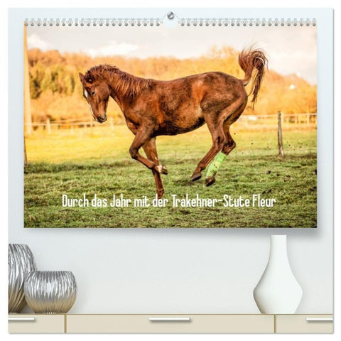 Durch das Jahr mit der Trakehner-Stute Fleur (hochwertiger Premium Wandkalender 2027 DIN A2 quer), Kunstdruck in Hochglanz