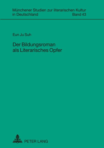 Der Bildungsroman als Literarisches Opfer