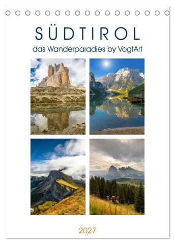 Südtirol, das Wanderparadies (Tischkalender 2027 DIN A5 hoch), CALVENDO Monatskalender