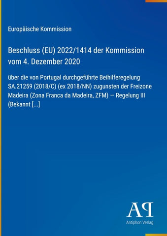 Beschluss (EU) 2022/1414 der Kommission vom 4. Dezember 2020