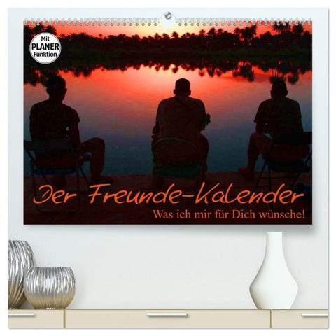 Der Freunde-Kalender (hochwertiger Premium Wandkalender 2027 DIN A2 quer), Kunstdruck in Hochglanz