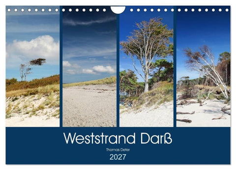 Weststrand Darß (Wandkalender 2027 DIN A4 quer), CALVENDO Monatskalender