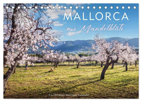 Mallorca zur Mandelblüte (Tischkalender 2027 DIN A5 quer), CALVENDO Monatskalender