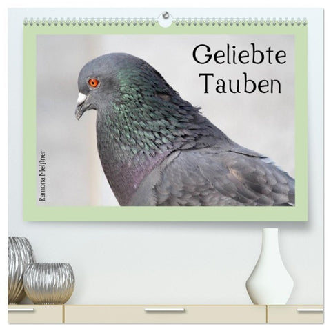 Geliebte Tauben (hochwertiger Premium Wandkalender 2026 DIN A2 quer), Kunstdruck in Hochglanz