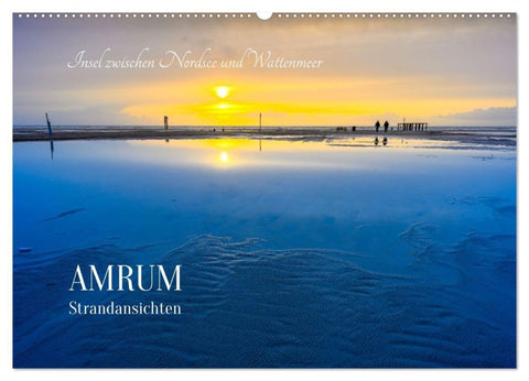 Einzigartige Strandansichten auf Amrum (Wandkalender 2026 DIN A2 quer), CALVENDO Monatskalender