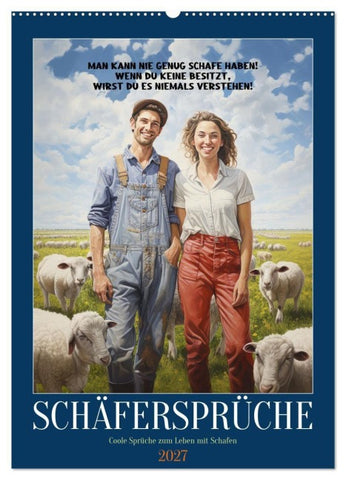Schäfersprüche (Wandkalender 2027 DIN A2 hoch), CALVENDO Monatskalender