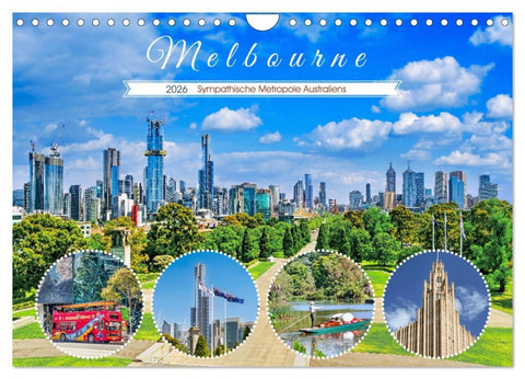 Melbourne - Sympathische Metropole Australiens (Wandkalender 2026 DIN A4 quer), CALVENDO Monatskalender