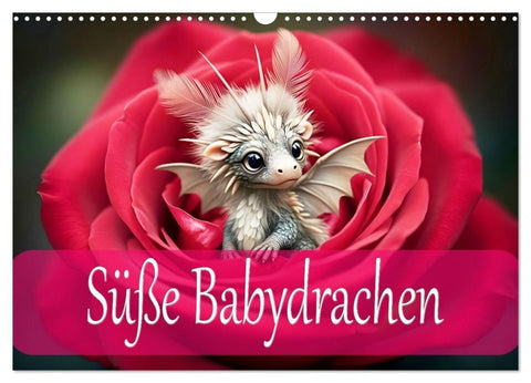 Süße Babydrachen (Wandkalender 2027 DIN A3 quer), CALVENDO Monatskalender