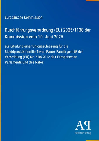 Durchführungsverordnung (EU) 2025/1138 der Kommission vom 10. Juni 2025