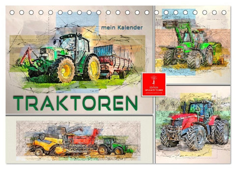 Traktoren - mein Kalender (Tischkalender 2027 DIN A5 quer), CALVENDO Monatskalender