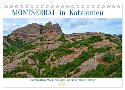 MONTSERRAT in Katalonien (Tischkalender 2026 DIN A5 quer), CALVENDO Monatskalender