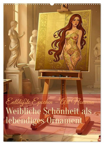 Entblößte Epochen – Art Nouveau (Wandkalender 2027 DIN A2 hoch), CALVENDO Monatskalender