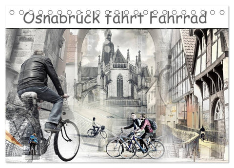 Osnabrück fährt Fahrrad (Tischkalender 2027 DIN A5 quer), CALVENDO Monatskalender