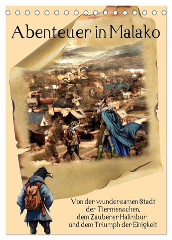 Abenteuer in Malako (Tischkalender 2027 DIN A5 hoch), CALVENDO Monatskalender