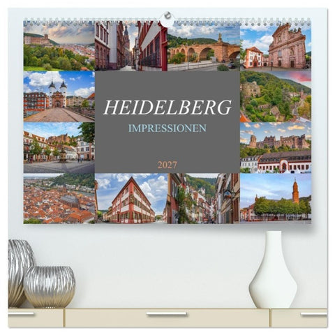 Heidelberg Impressionen (hochwertiger Premium Wandkalender 2027 DIN A2 quer), Kunstdruck in Hochglanz
