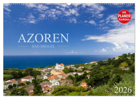 Azoren - São Miguel (Wandkalender 2026 DIN A2 quer), CALVENDO Monatskalender