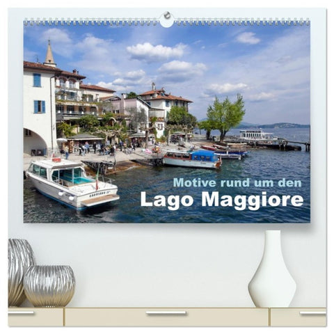 Motive rund um den See Lago Maggiore (hochwertiger Premium Wandkalender 2027 DIN A2 quer), Kunstdruck in Hochglanz