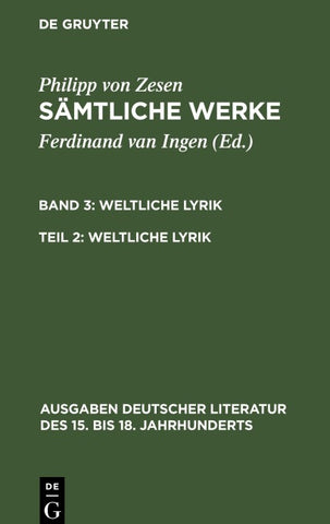 Weltliche Lyrik