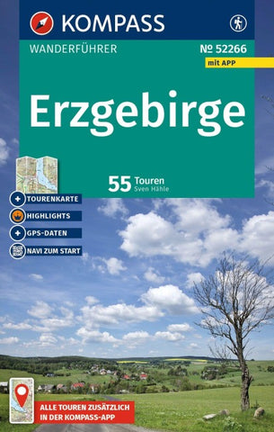 KOMPASS Wanderführer Erzgebirge mit Touren im Sächsischen Vogtland, 55 Touren mit Extra-Tourenkarte