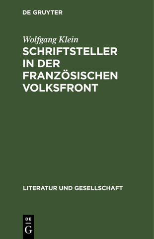 Schriftsteller in der französischen Volksfront