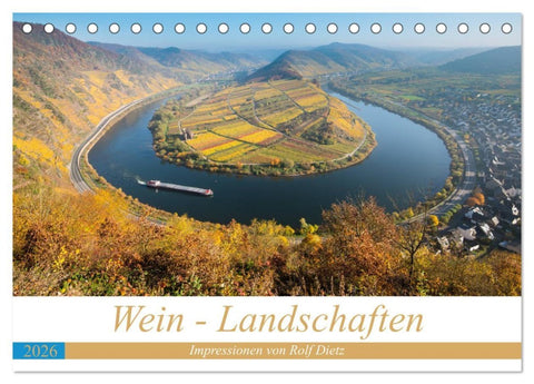 Wein - Landschaften (Tischkalender 2026 DIN A5 quer), CALVENDO Monatskalender