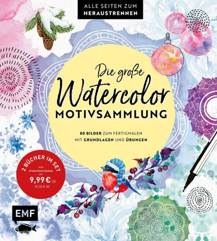 Die große Watercolor-Motivsammlung – 80 Bilder zum Fertigmalen