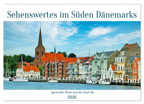 Sehenswertes im Süden Dänemarks (Wandkalender 2026 DIN A2 quer), CALVENDO Monatskalender
