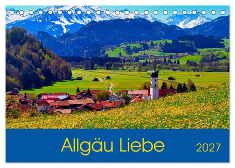 Allgäu Liebe (Tischkalender 2027 DIN A5 quer), CALVENDO Monatskalender