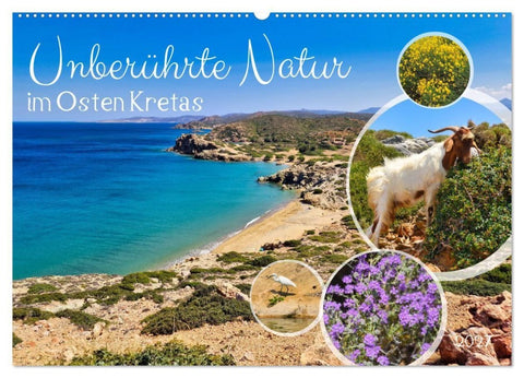 Unberührte Natur im Osten Kretas (Wandkalender 2027 DIN A2 quer), CALVENDO Monatskalender