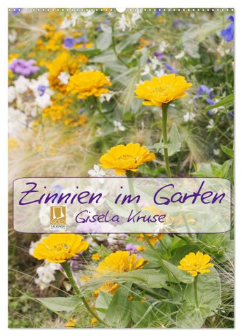 Zinnien im Garten (Wandkalender 2027 DIN A2 hoch), CALVENDO Monatskalender