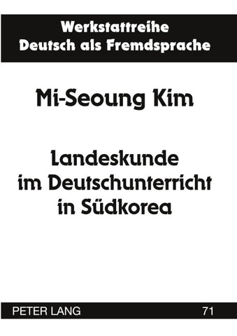Landeskunde im Deutschunterricht in Südkorea