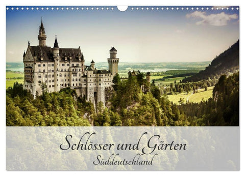 Schlösser und Gärten Süddeutschland (Wandkalender 2026 DIN A3 quer), CALVENDO Monatskalender
