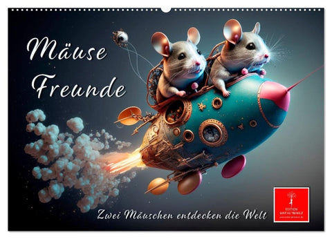 Mäuse Freunde (Wandkalender 2027 DIN A2 quer), CALVENDO Monatskalender