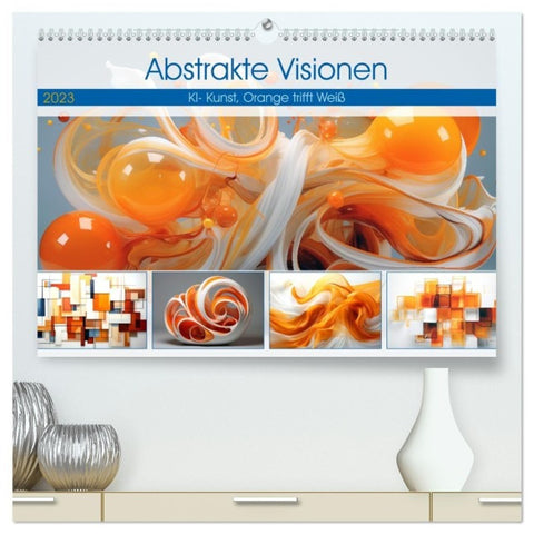 Abstrakte Visionen (hochwertiger Premium Wandkalender 2027 DIN A2 quer), Kunstdruck in Hochglanz