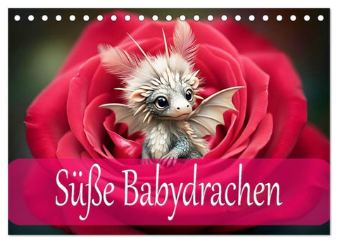 Süße Babydrachen (Tischkalender 2027 DIN A5 quer), CALVENDO Monatskalender