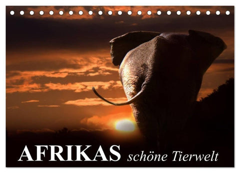 Afrikas schöne Tierwelt (Tischkalender 2027 DIN A5 quer), CALVENDO Monatskalender