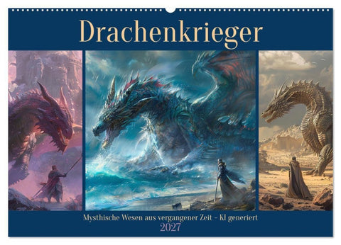 Drachenkrieger (Wandkalender 2027 DIN A2 quer), CALVENDO Monatskalender