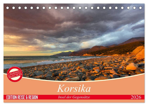 Korsika - Insel der Gegensätze (Tischkalender 2026 DIN A5 quer), CALVENDO Monatskalender