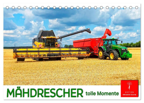 Mähdrescher - tolle Momente (Tischkalender 2026 DIN A5 quer), CALVENDO Monatskalender