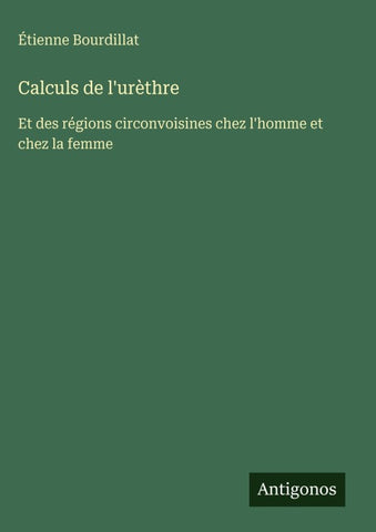 Calculs de l'urèthre