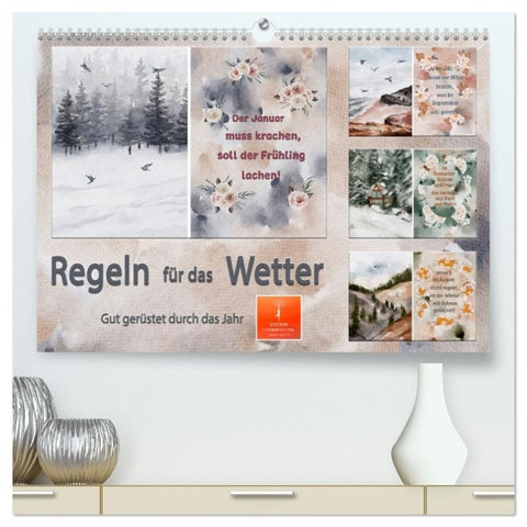 Regeln für das Wetter (hochwertiger Premium Wandkalender 2027 DIN A2 quer), Kunstdruck in Hochglanz