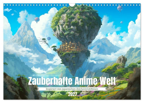 Zauberhafte Anime Welt (Wandkalender 2027 DIN A3 quer), CALVENDO Monatskalender