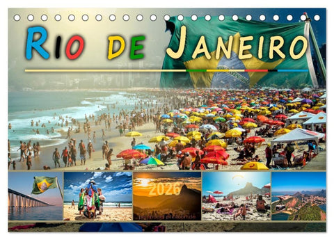 Rio de Janeiro, Stadt des Sonnenscheins (Tischkalender 2026 DIN A5 quer), CALVENDO Monatskalender