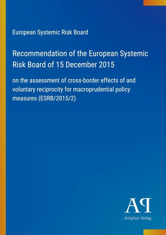 Recommendation of the European Systemic Risk Board of 15 December 2015